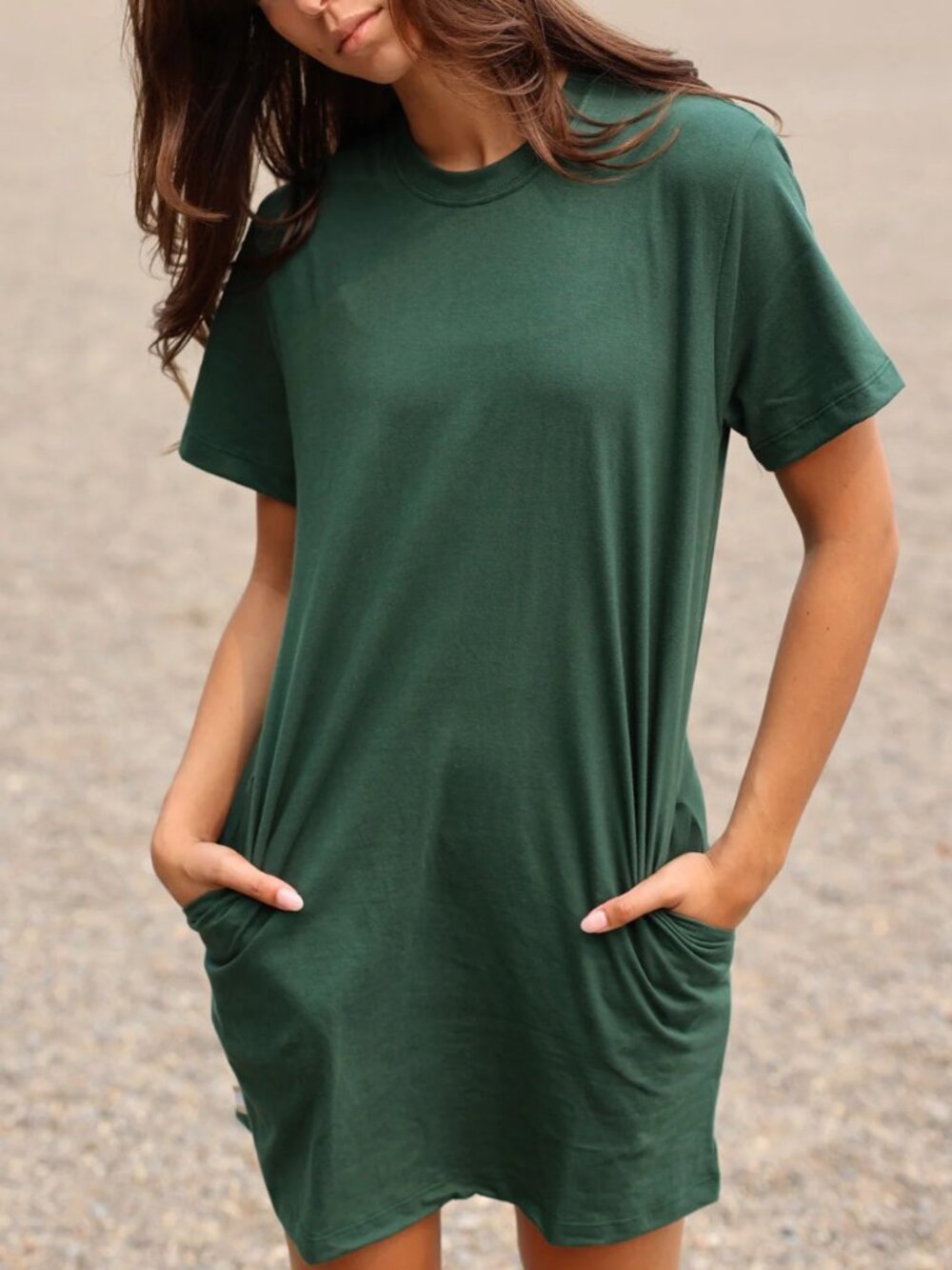 Organic Cotton T-Shirt Dress | Oversized Fit | Pocket Detail